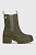 foto черевики tommy hilfiger heeled chelsey boot bio жіночі колір зелений каблук блок