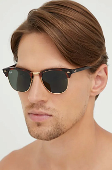 foto окуляри ray-ban чоловічі колір коричневий