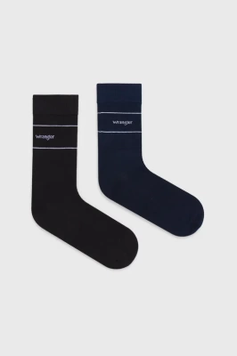 Podrobnoe foto шкарпетки wrangler (2-pack) чоловічі колір синій