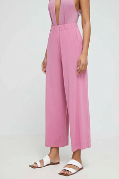 foto пляжні штани max mara beachwear жіночі колір рожевий