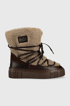 foto зимові чоботи gant snowmont колір коричневий
