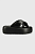 foto шкіряні шльопанці calvin klein bubble slide - pat жіночі колір чорний на платформі hw0hw01469