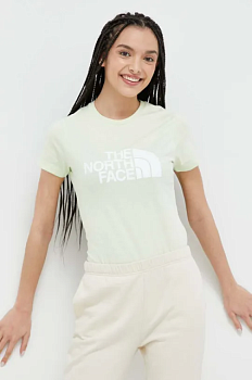 foto бавовняна футболка the north face колір зелений