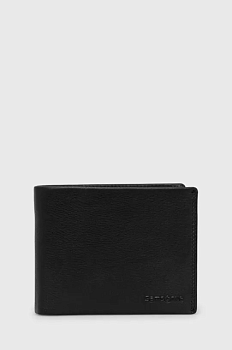 foto шкіряний гаманець samsonite чоловічий колір чорний