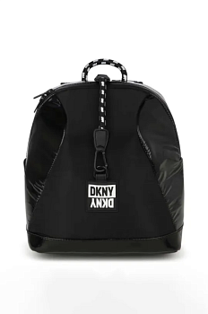 foto дитячий рюкзак dkny колір чорний великий з принтом