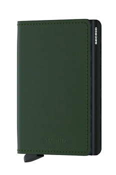 foto шкіряний гаманець secrid чоловічий колір зелений