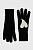 foto рукавички з домішкою вовни moschino жіночі колір чорний