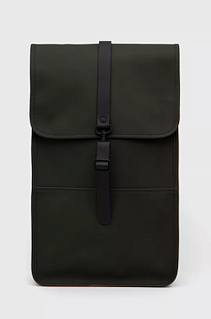 foto рюкзак rains 12200 backpack колір зелений великий однотонний