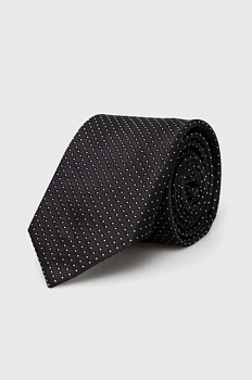 foto шовковий галстук boss колір чорний
