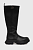foto шкіряні чоботи karl lagerfeld luna ii жіночі колір чорний на плоскому ходу злегка утеплена