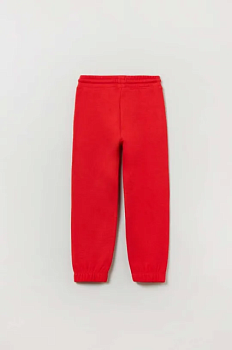 foto дитячі спортивні штани ovs колір червоний однотонні
