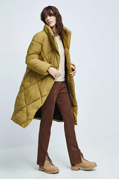 foto пальто medicine жіноче колір зелений зимове