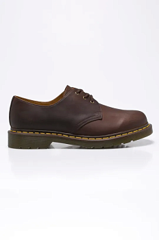 foto замшеві туфлі dr. martens 1461 чоловічі колір коричневий