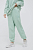 foto бавовняні спортивні штани reebok classic hb8645 жіночі колір зелений однотонні