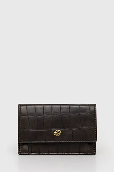 foto шкіряний гаманець by malene birger жіночий колір коричневий