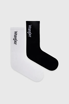 foto шкарпетки wrangler (2-pack) чоловічі колір чорний