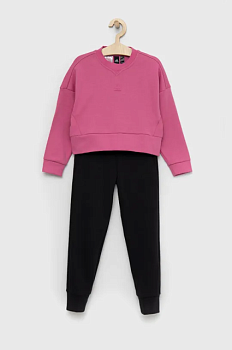 foto дитячий спортивний костюм adidas g fi колір рожевий