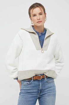 foto бавовняний светр tommy hilfiger жіночий колір бежевий