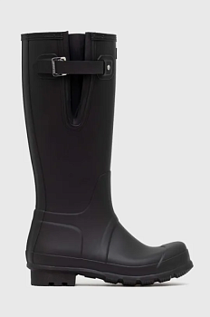 foto гумові чоботи hunter original side adjustable чоловічі колір чорний mft9007rma