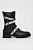foto шкіряні черевики love moschino жіночі колір чорний на плоскому ходу