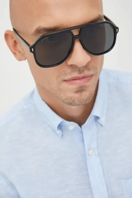 Podrobnoe foto сонцезахисні окуляри gucci чоловічі колір чорний