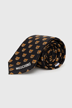 foto шовковий галстук moschino колір чорний