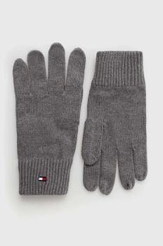 foto рукавички з домішкою кашеміру tommy hilfiger чоловічі колір сірий