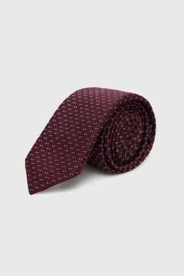 Podrobnoe foto краватка з домішкою шовку boss колір бордовий