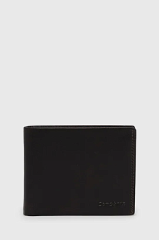 foto шкіряний гаманець samsonite чоловічий колір коричневий