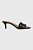 foto шкіряні шльопанці tommy hilfiger th elevated mid heel жіночі колір чорний маленький підбор fw0fw07453