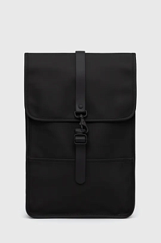 foto рюкзак rains 12800 backpack mini колір чорний великий гладкий