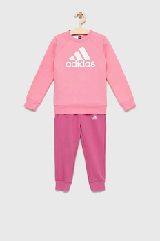 foto дитячий спортивний костюм adidas lk bos jog колір рожевий