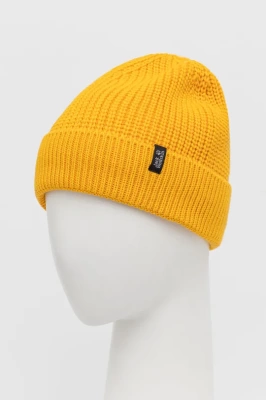 Podrobnoe foto шапка jack wolfskin колір жовтий з товстого трикотажу