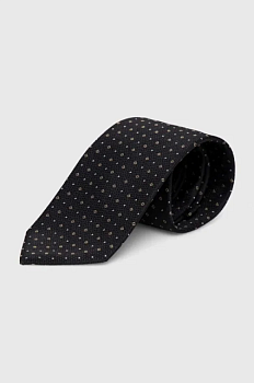 foto шовковий галстук boss колір бежевий