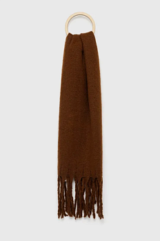 foto шарф answear lab жіночий колір коричневий однотонний