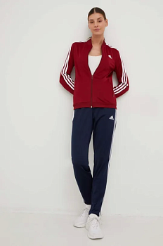 foto спортивний костюм adidas жіночий колір бордовий