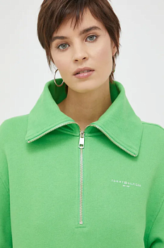 foto кофта tommy hilfiger жіноча колір зелений однотонна