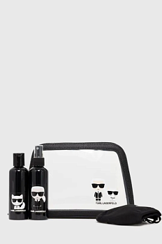 foto karl lagerfeld - набір для подорожі - косметичка, маска і дві пляшечки
