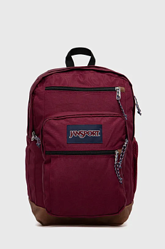 foto рюкзак jansport колір бордовий великий з аплікацією