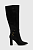 foto шкіряні чоботи lauren ralph lauren burnished calf makenna жіночі колір чорний каблук блок 802888920001