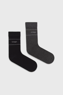 Podrobnoe foto шкарпетки wrangler (2-pack) чоловічі колір сірий