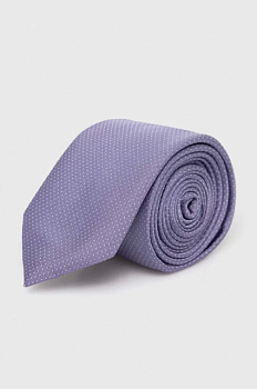 foto шовковий галстук hugo колір фіолетовий