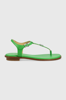 foto шкіряні сандалі michael michael kors mallory жіночі колір зелений 40s1mafa2l