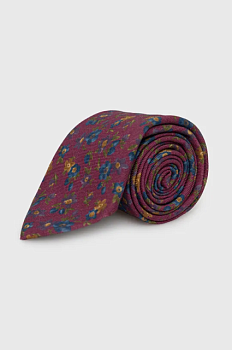 foto вовняна краватка polo ralph lauren колір бордовий