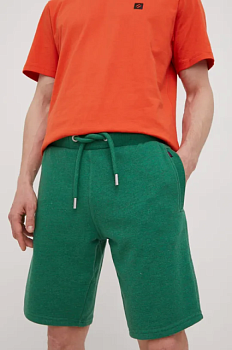 foto шорти superdry чоловічі колір зелений меланж