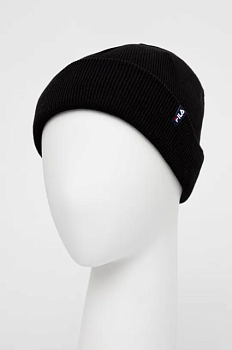 foto шапка fila колір чорний з тонкого трикотажу