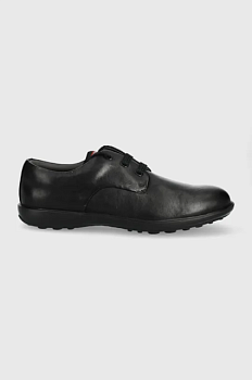 foto шкіряні туфлі camper atom work чоловічі колір чорний