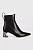 foto шкіряні черевики karl lagerfeld k-blok жіночі колір чорний каблук блок