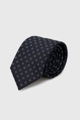 Podrobnoe foto шовковий галстук boss колір синій