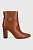 foto шкіряні черевики lauren ralph lauren maxie жіночі колір коричневий каблук блок 802912277001